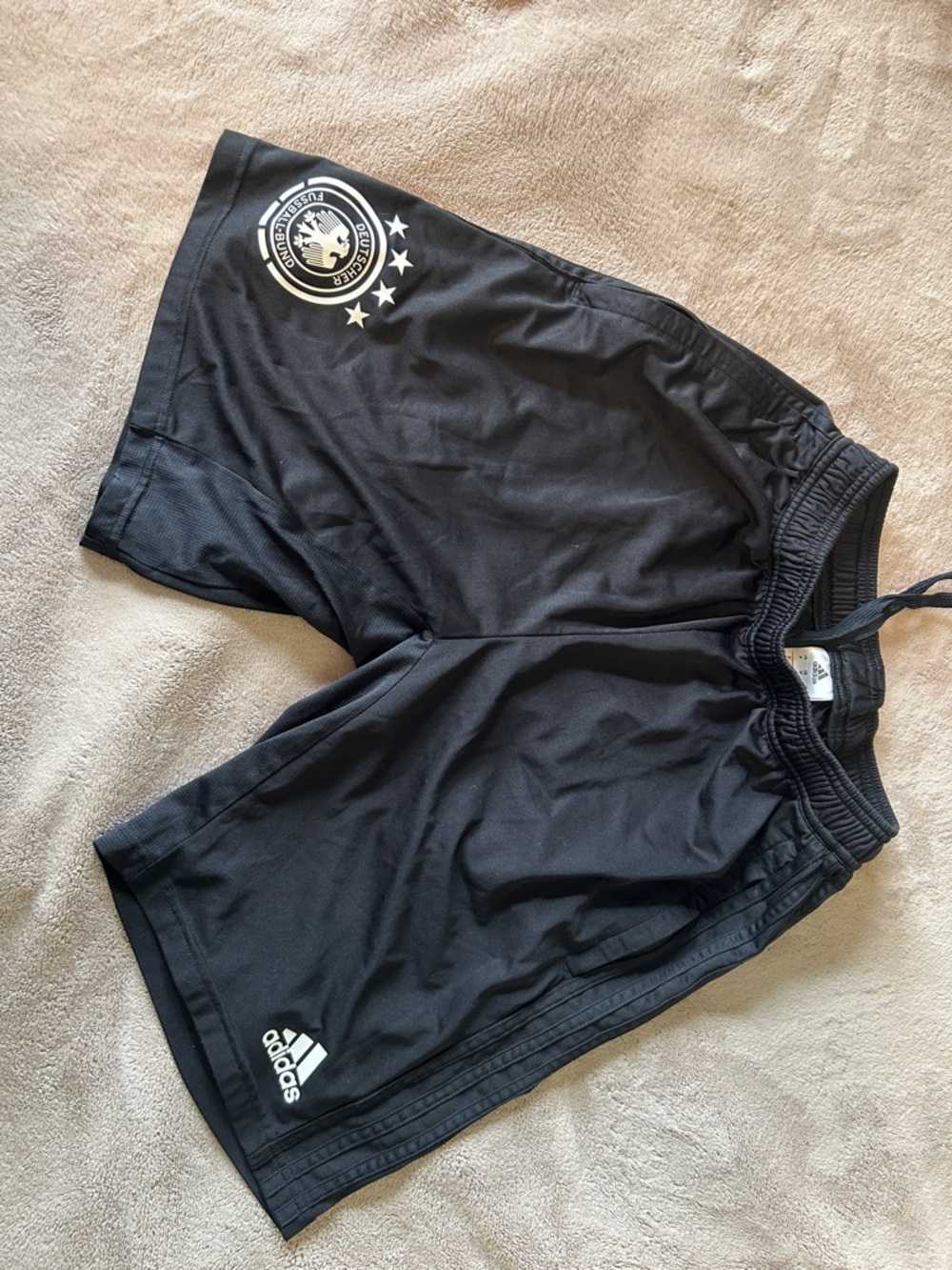 Adidas Germany DFB Original Training Shorts Black 4 Gold Stars Size M